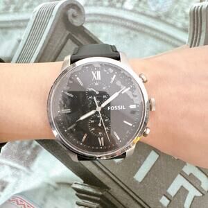 Fossil FS5548 Townsman Chronograph Black Leather Men's Watch